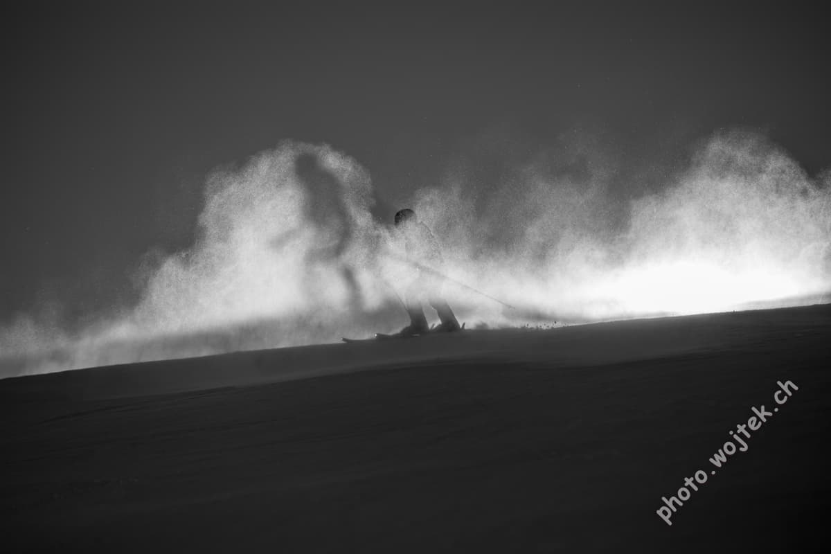 Skier in Powder Snow Schladming Austria