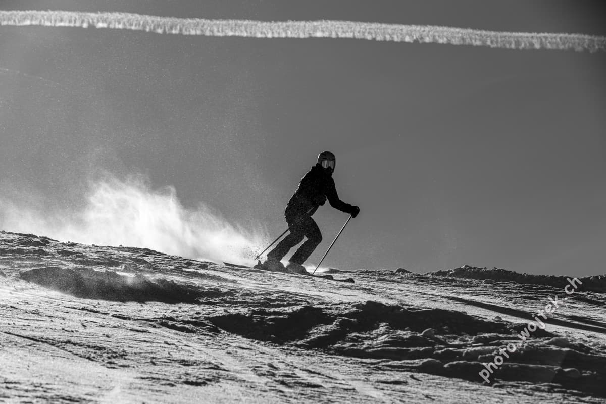 Skier on snowy slope Schladming Austria